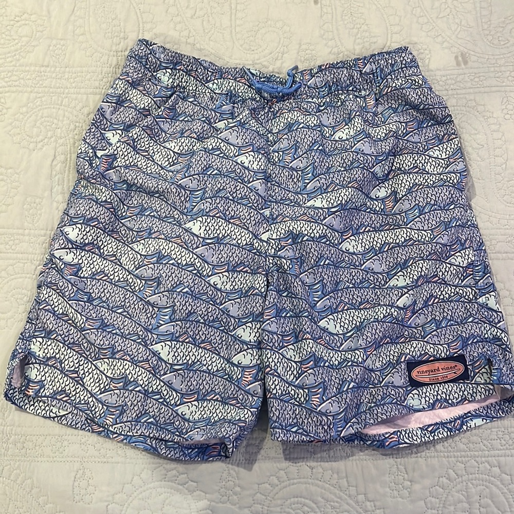 vineyard vines blue fish bathing suit